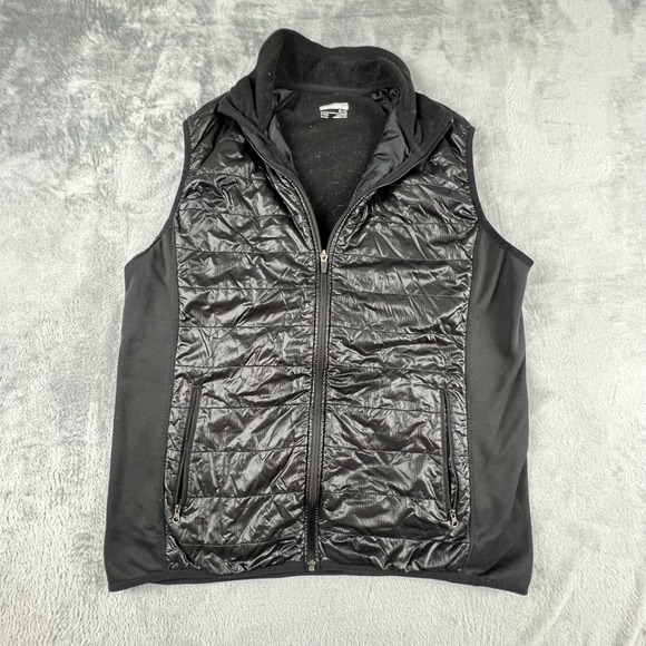 Marmot Polartec Insulated Quilted Puffer Vest Black XL Full Zip Pockets Gorp Ski - Picture 2 of 16